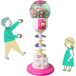 お子さんが特典でできるガチャガチャ